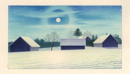 L. Meškaitytė. Sodyba mėnesienoje. 1965