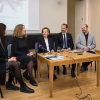 Spaudos konferencijos akimirka...