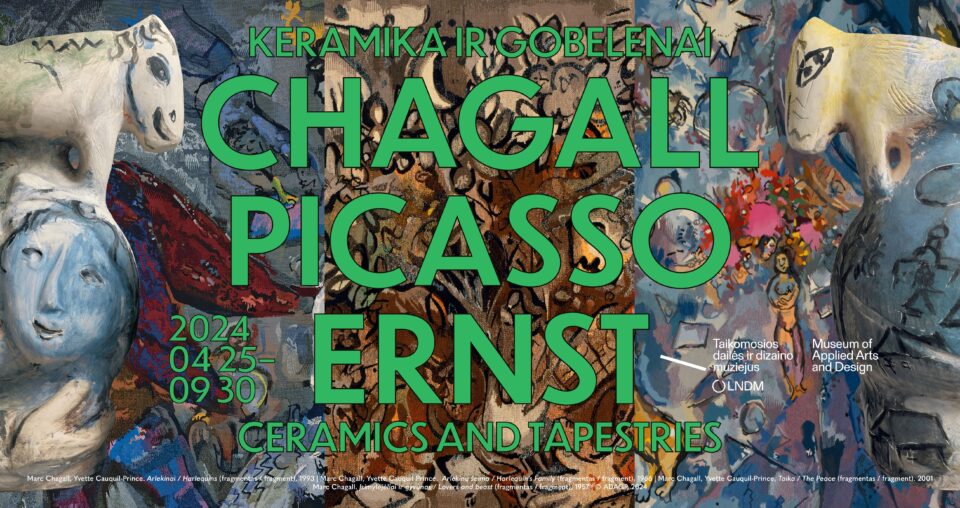 <span class="slider-name"><a href="https://www.lndm.lt/chagall-picasso-ernst-keramika-ir-gobelenai/?lang=en">Chagall. Picasso. Ernst. Ceramics and Tapestries </a></span><span class="sldier-meta">25 April – 30 September 2024</span>